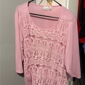 Pink Lace Top by Kim Rogers